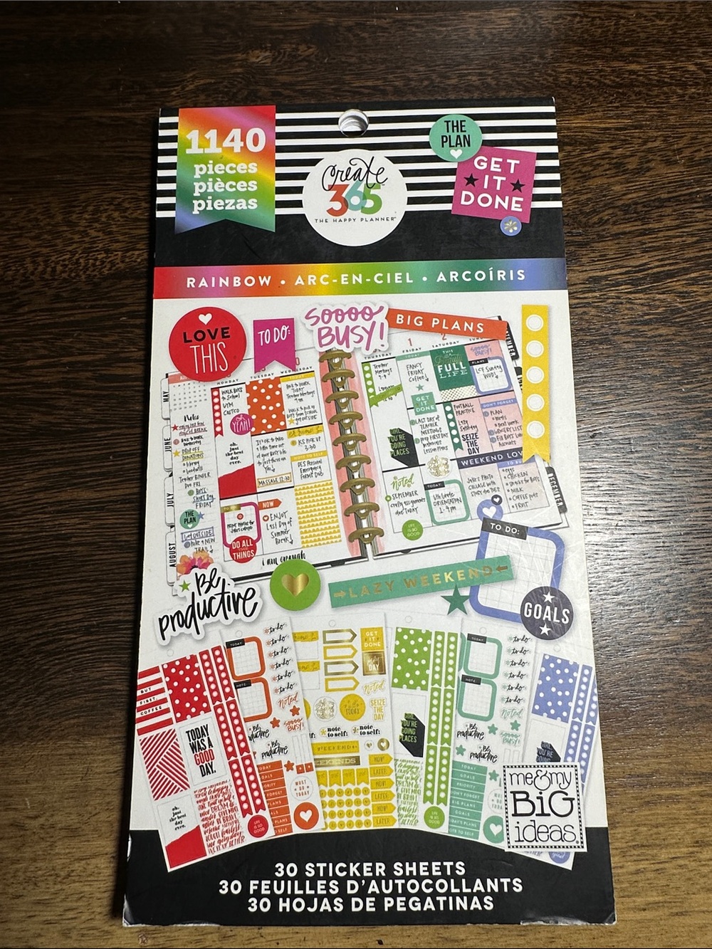 Create 365 The Happy Planner Rainbow Planner Sticker Pack - Multicolor
